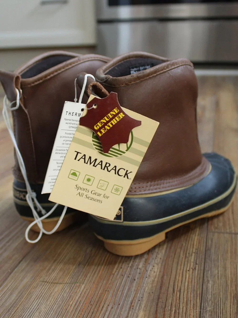 NWT Tamarack Leather Duck Boots Waterproof Insulated Ankle Rain Winter Size 7